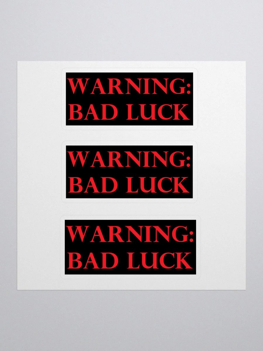 Bad Luck Warning Stickers product image (1)
