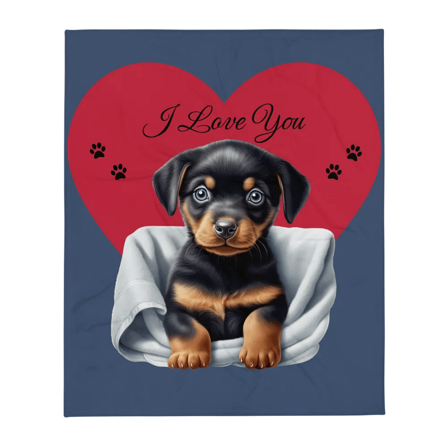 Rottweiler Puppy Love Blanket product image (1)