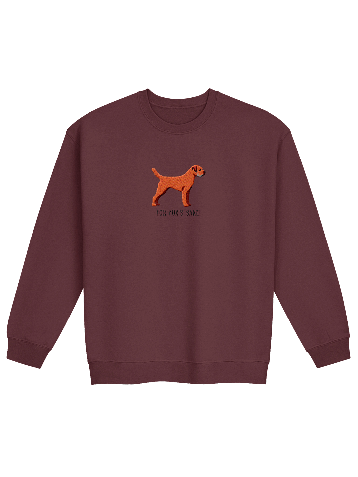 For Fox's Sake! Sweatshirt (Embroidered) of a Border Terrier(Red) product image (1)