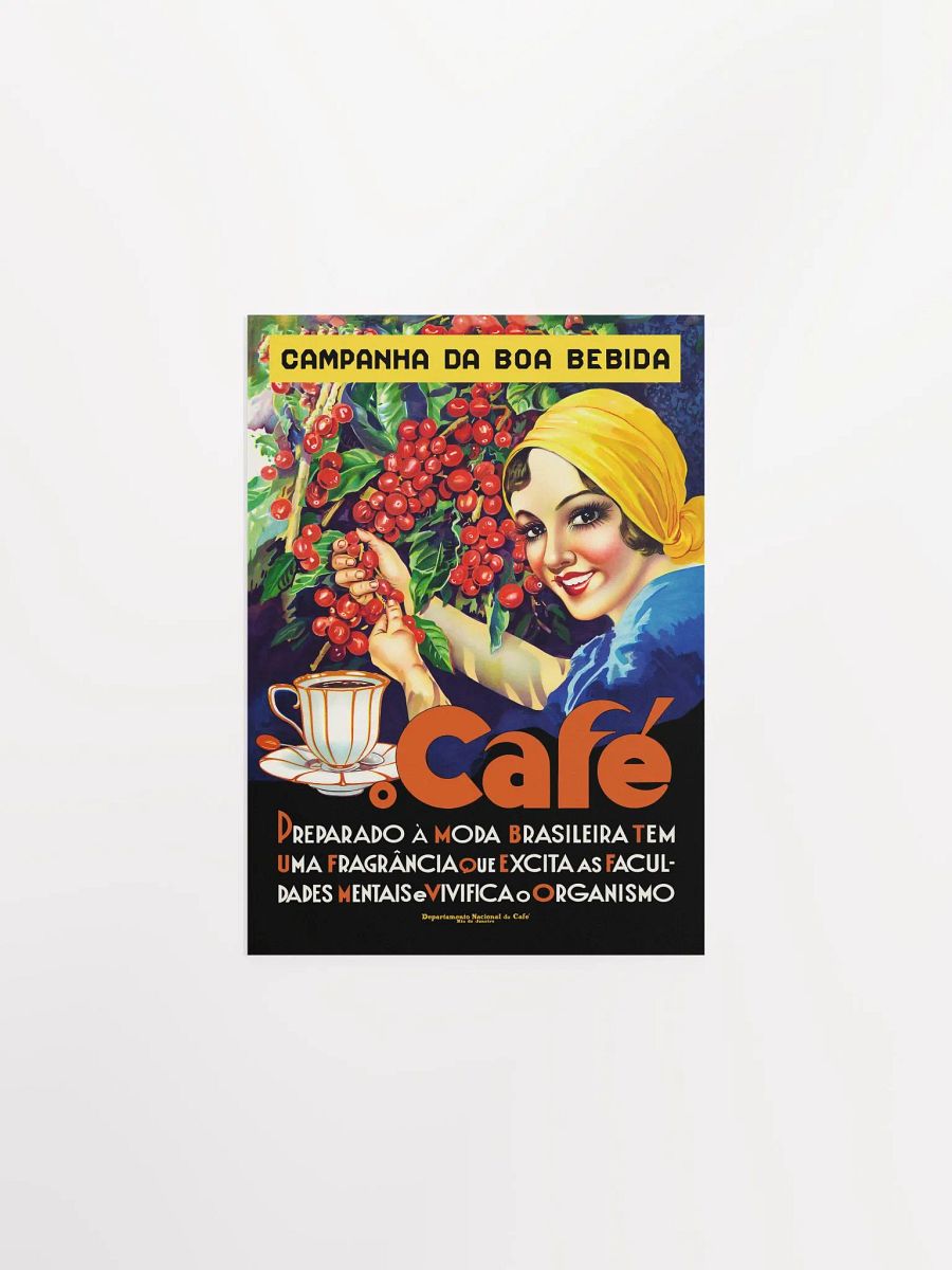 Coffee retro vintage poster, Campanha Da Boa Bebida, 1950s (Brazilian coffee) — coffee vintage poster, coffee print, retro kitchen print product image (9)