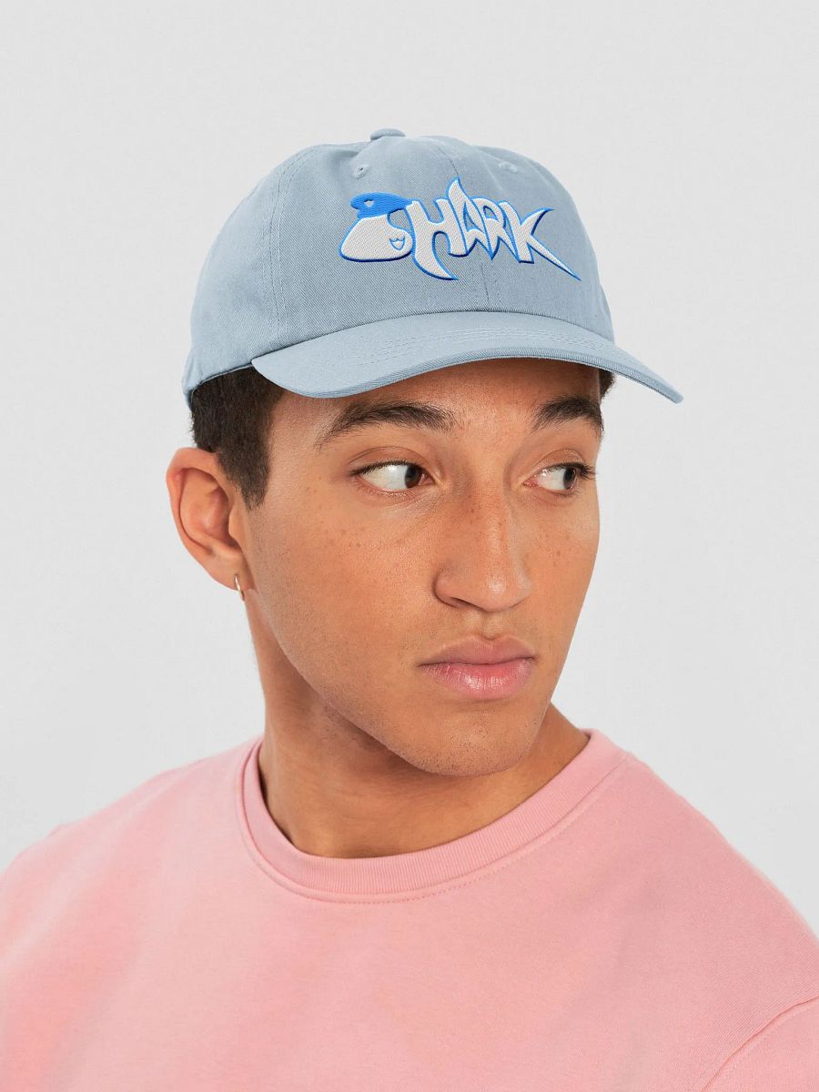 Blue Embroidered Shark Dad Cap product image (36)