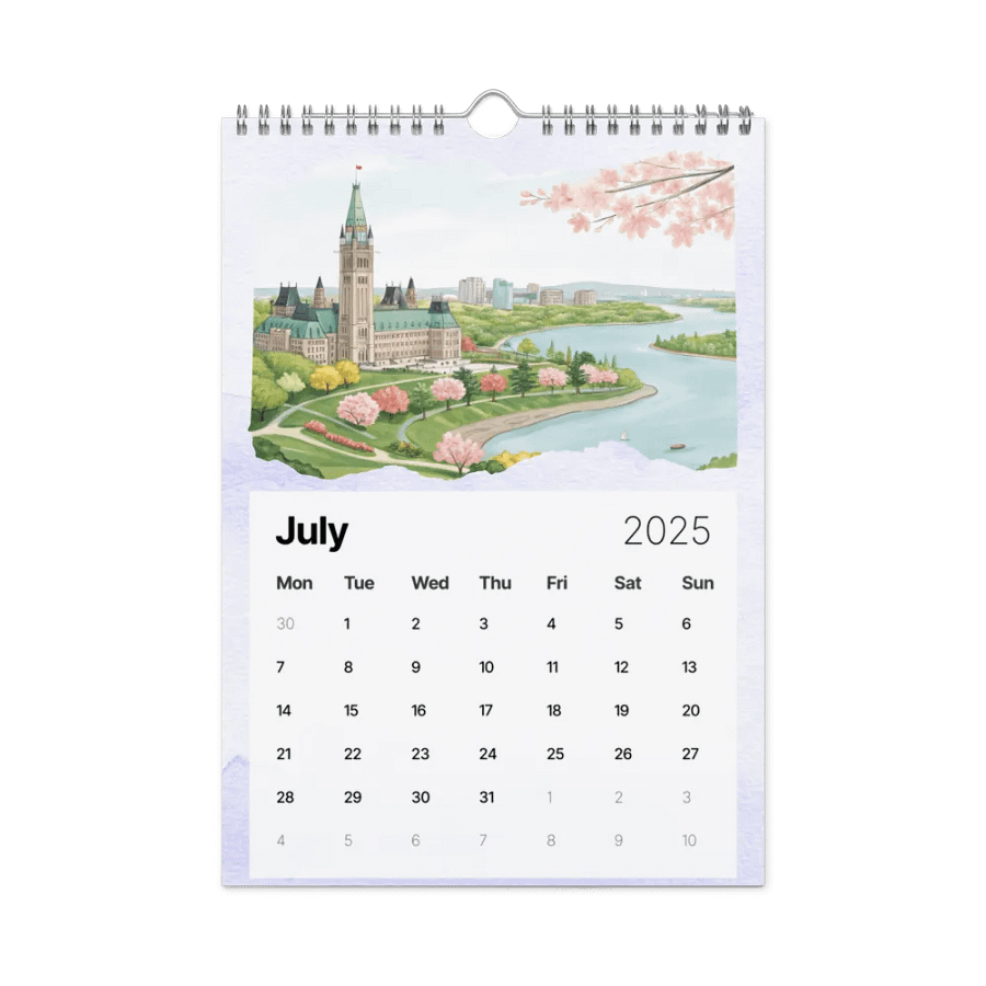 WORLD CAPITALS WATERCOLOR WALL CALENDAR 2025 product image (7)