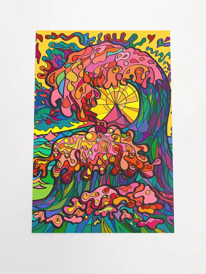 Sunset Wave: Enhanced Matte Poster – Ocean Wave product image (1)