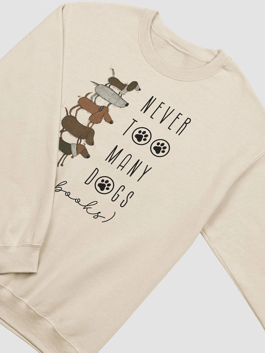 Never too many dogs dog mama, dad hand-drawn sweatshirt product image (12)