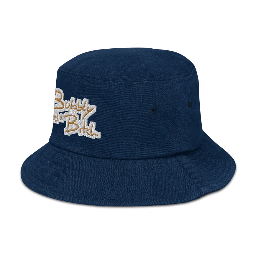 Bubbly and a B*tch (tan bubble design) denim bucket hat product image (2)