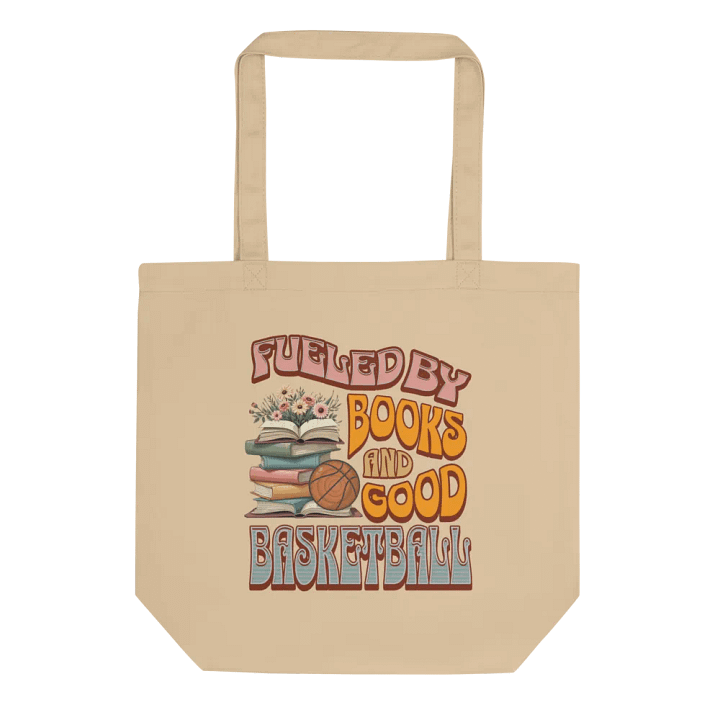 Fueled By Books And Good Basketball Vintage Bookworm Tote Bag product image (1)