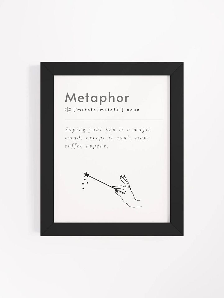 Metaphor Funny Definition Framed Matte Poster product image (1)