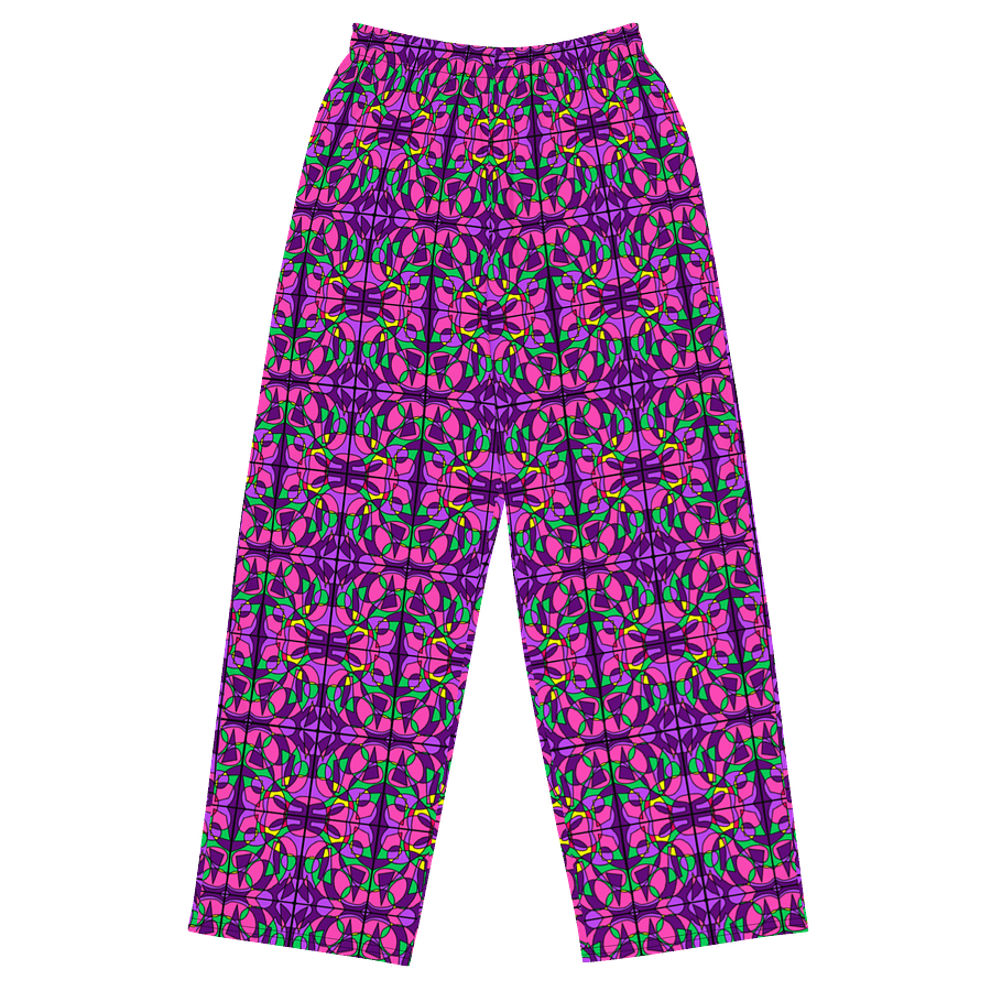 Pink Stained Glass - All-Over Print Wide-Leg Pants product image (5)