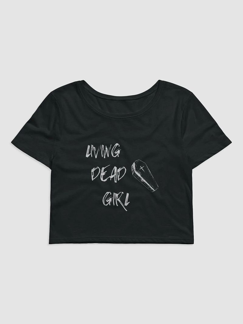 womans LDG cropped black tee