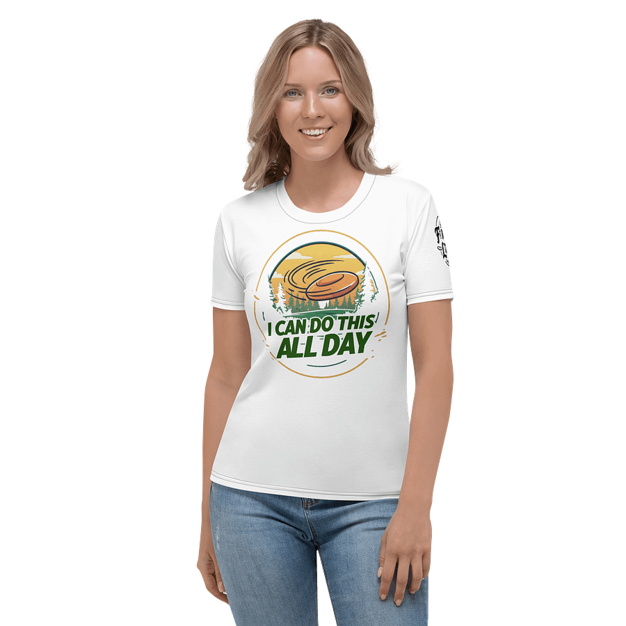 Fancy Lads Women's White T-shirt "I Can Do This All Day" product image (4)