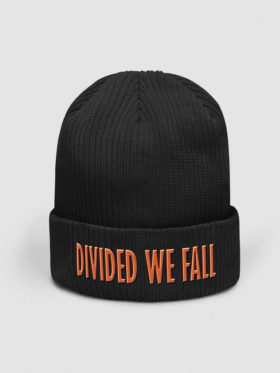 Divided We Fall - Orange - Beechfield Organic Ribbed Beanie product image (1)