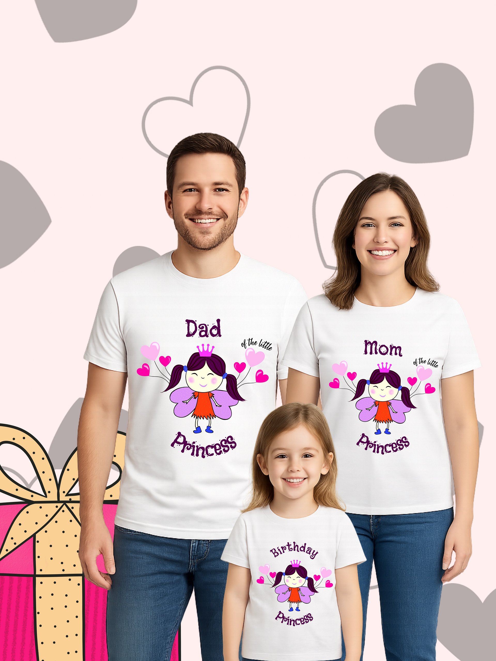 Dad's Princess Purple Cartoon T-Shirt product image (2)