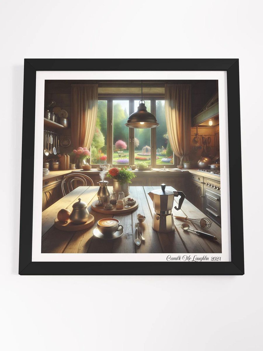 Rustic Kitchen Delight Framed Poster | Moka Pot product image (4)