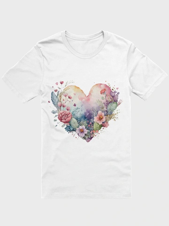 Floral Heart Watercolor T-Shirt product image (2)