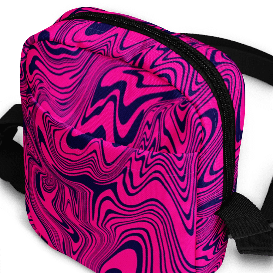 Utility Crossbody Bag - Abstract Magenta Pink Swirls product image (11)