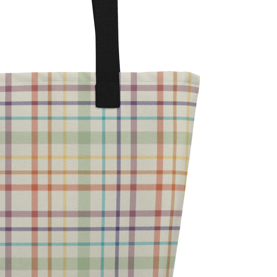 Centered Eight Color Plaid Tote Bag product image (3)