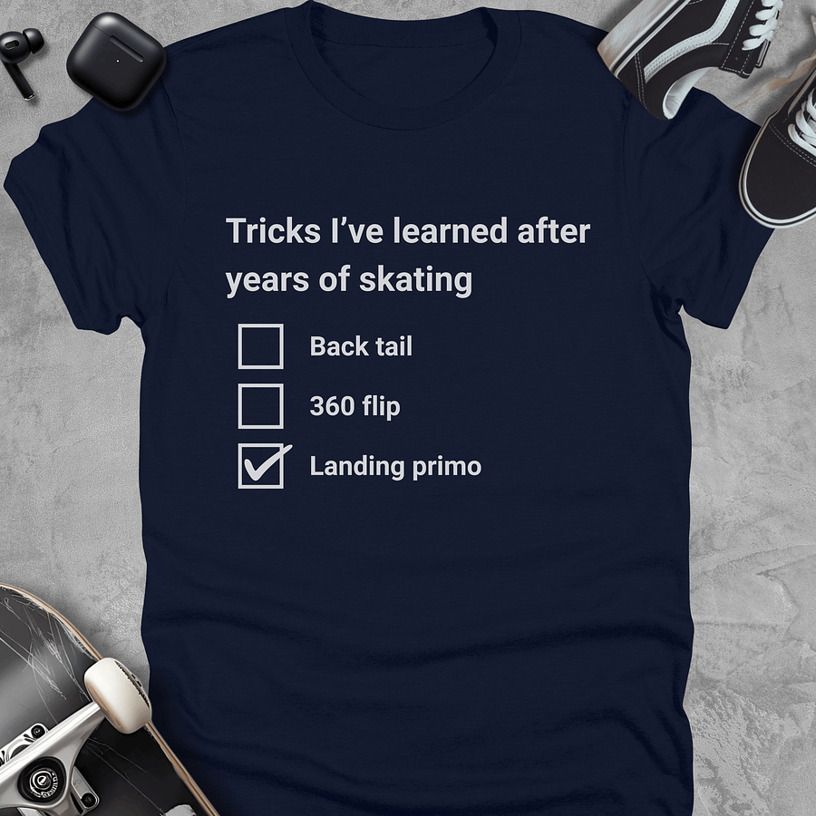 Tricks I've learned, Funny skateboarding t-shirt, Unisex product image (3)