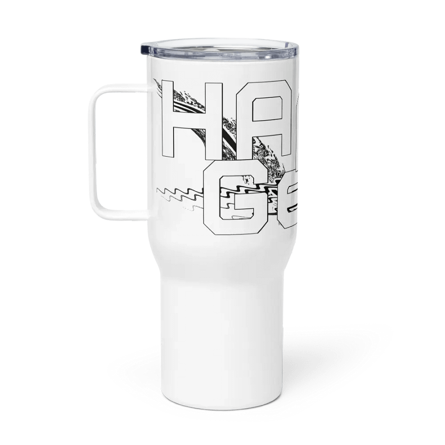 White HApex Gear Black Logo Travel Mug with a Handle product image (1)