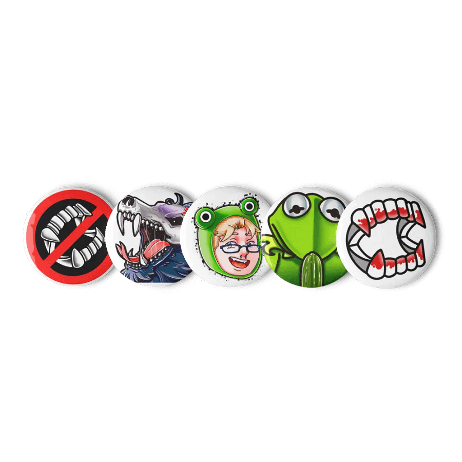 Fang-sentials Button Pins product image (1)