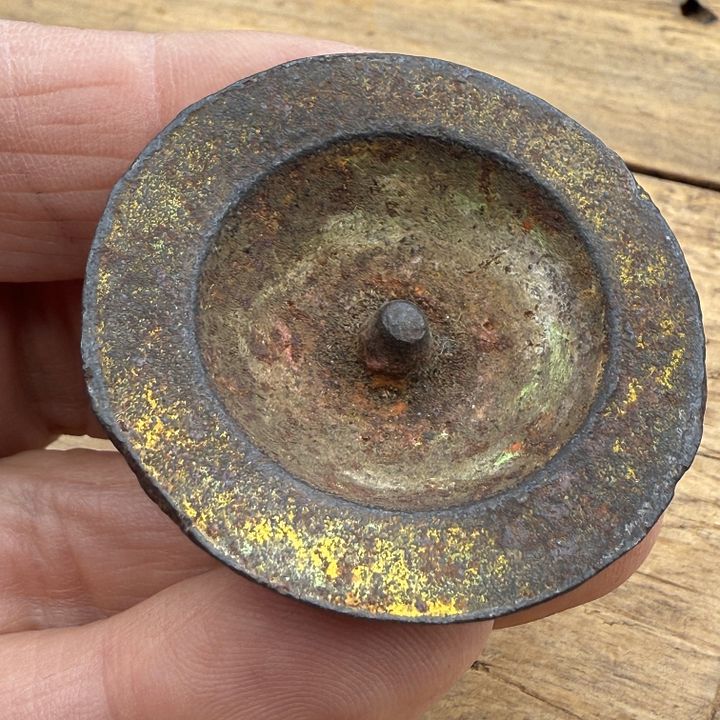 🎎 Antique Japanese Metal Spinning Top – Showa Era Toy – Japan Antique Roadshow product image (2)