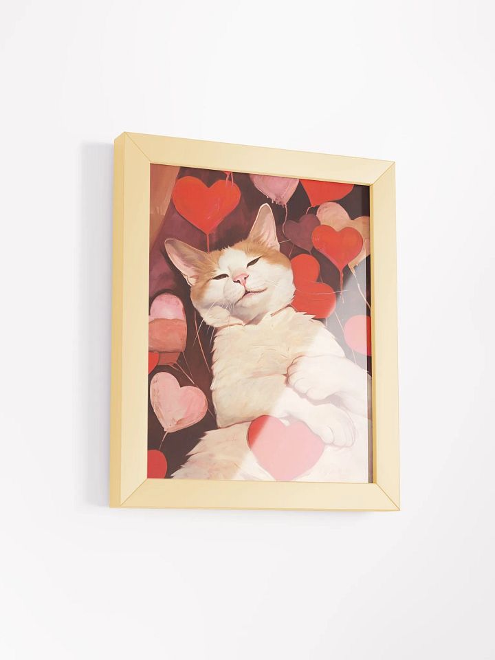 Tranquil Cat Love - Framed Matte Poster product image (3)