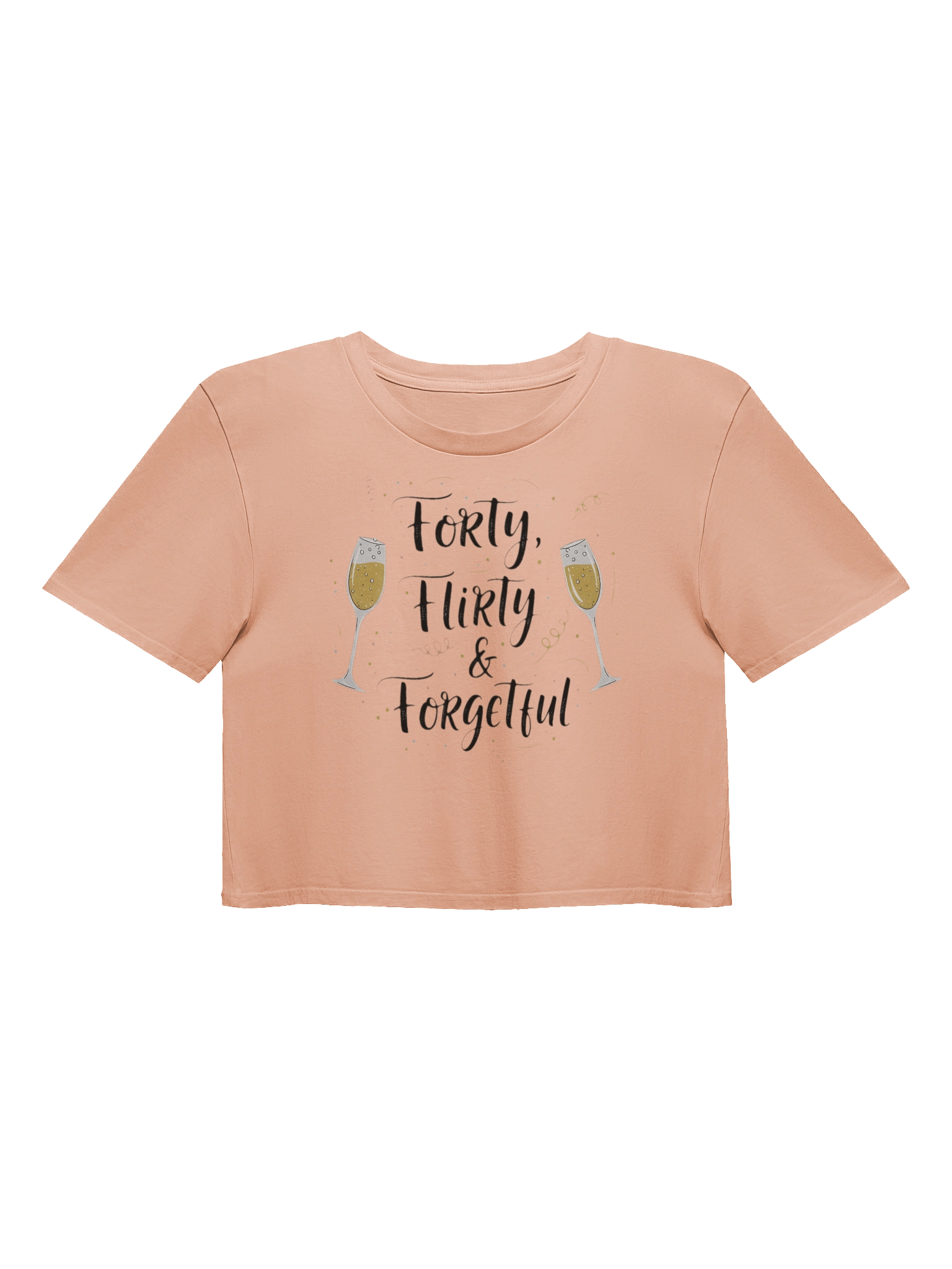 Forty, Flirty & Forgetful Celebration Crop Top product image (4)