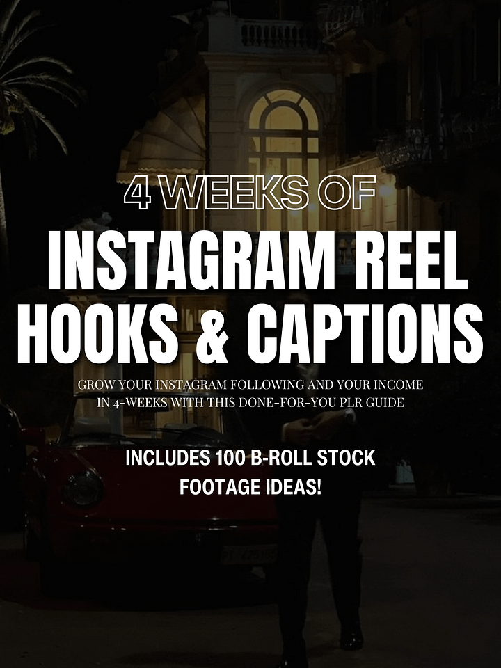 4 Weeks of Instagram Reel hooks and captions product image (1)