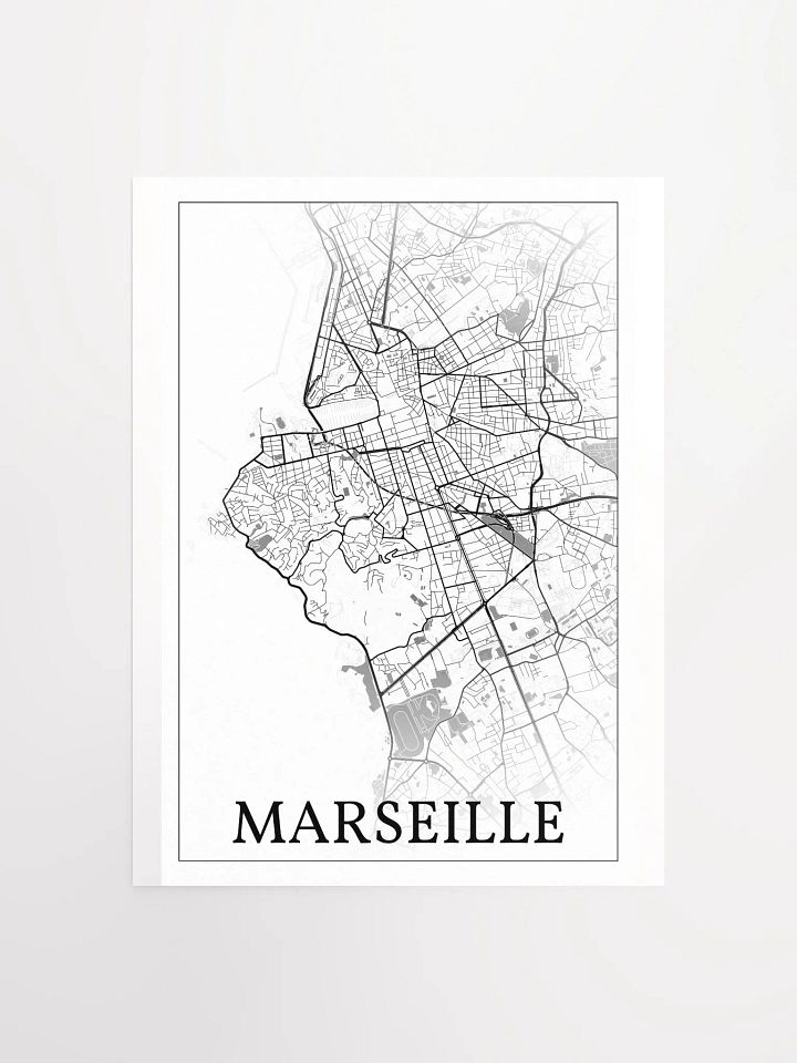Marseille, France, city map print product image (1)