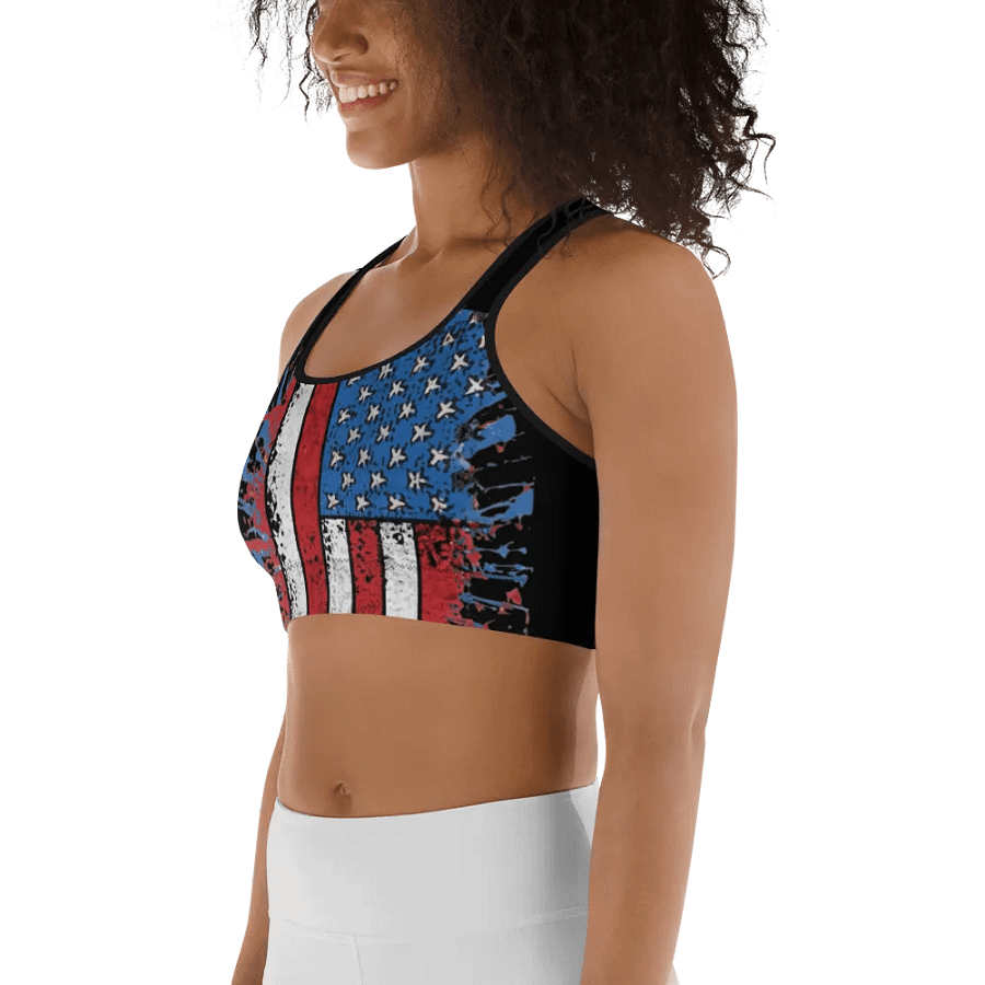 Stars & Stripes Splatter Sports Bra product image (4)
