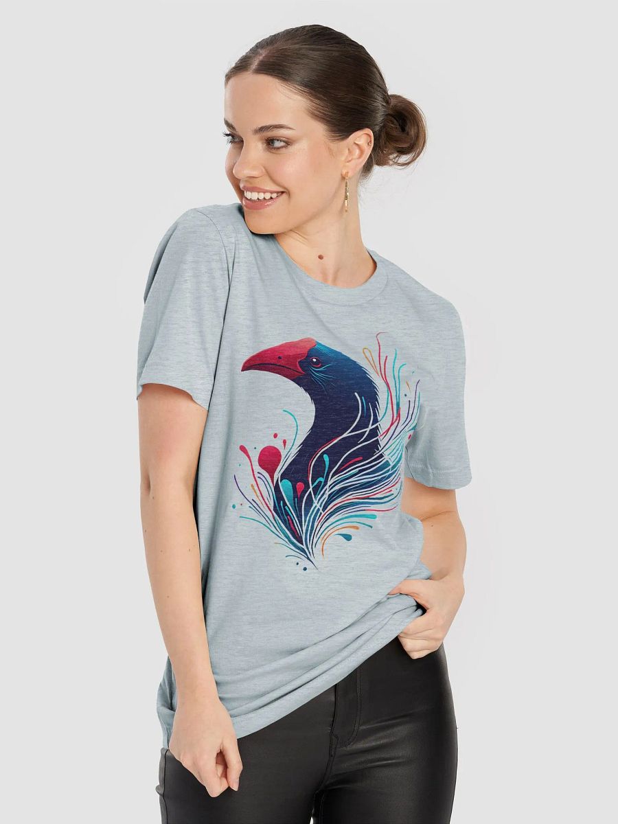 Pūkeko T-Shirt, Artistic New Zealand Bird Tee, Abstract Wildlife Graphic, Nature-Inspired Animal Lover T-shirt product image (5)