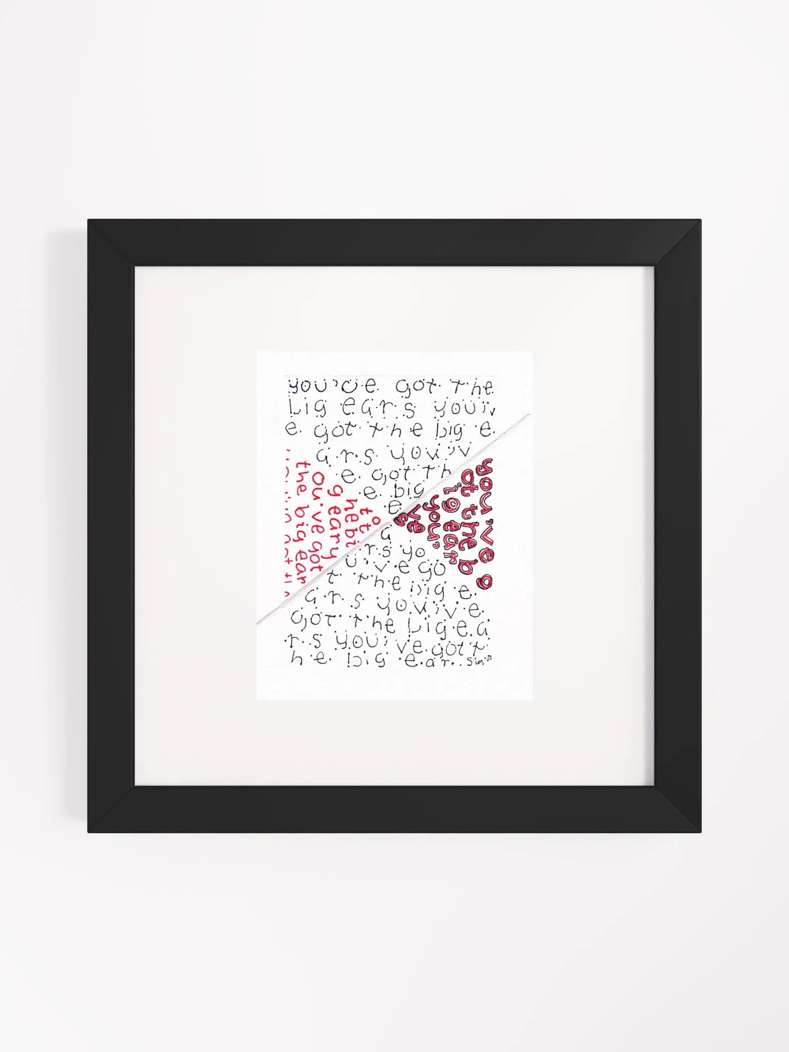 youve got the big ears Panel Card Print Framed product image (4)