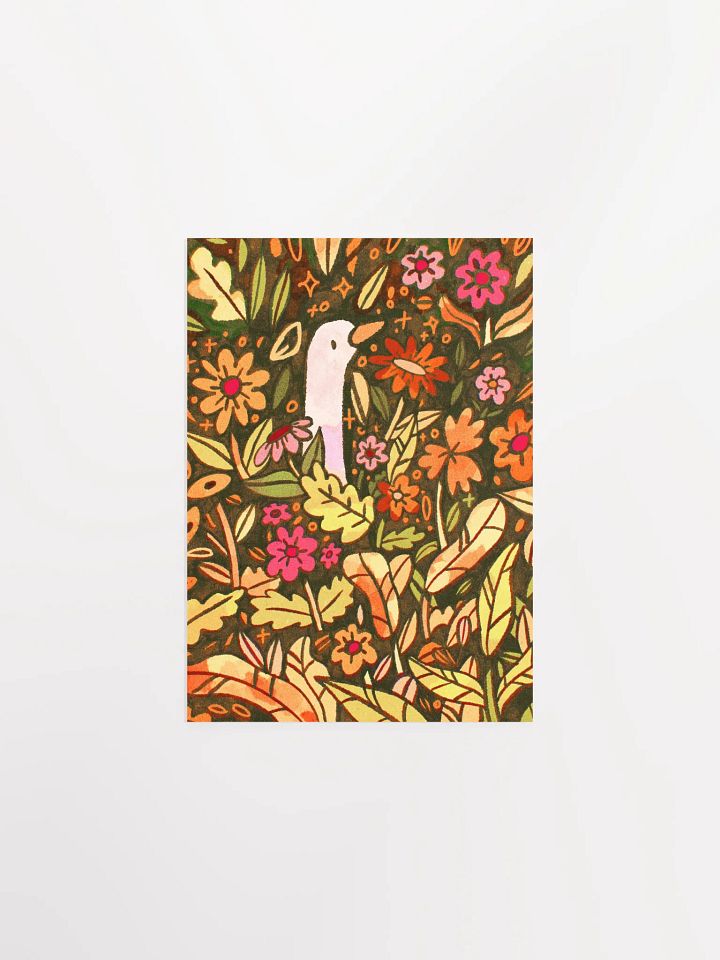 Goose in Flowers Print product image (2)