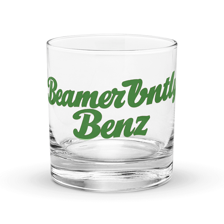 Cursive Green Rocks Glass - Beamer Bently Benz product image (1)