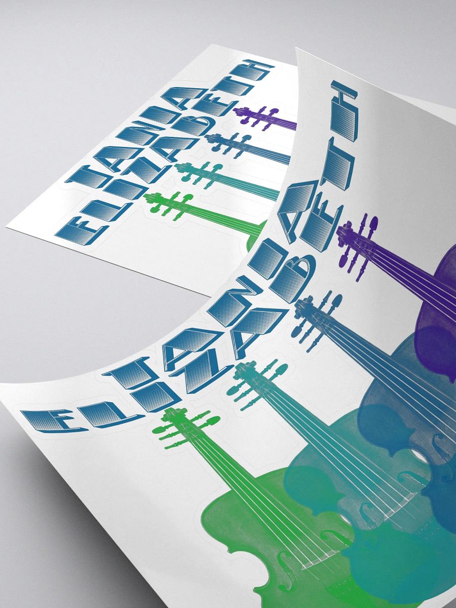 4 Fiddles Sticker - Green/Blue product image (4)