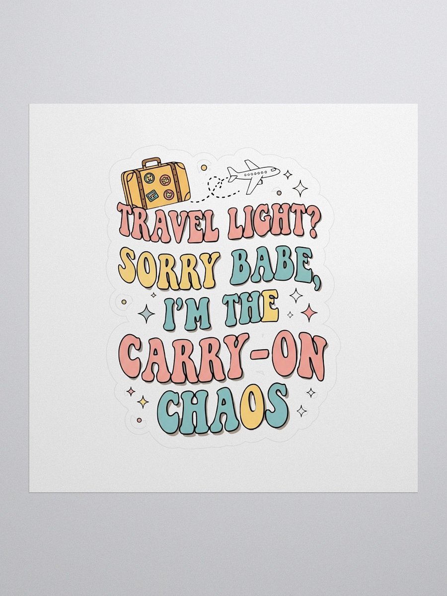 Vacation Mode Sticker – Carry-On Chaos Fun product image (1)