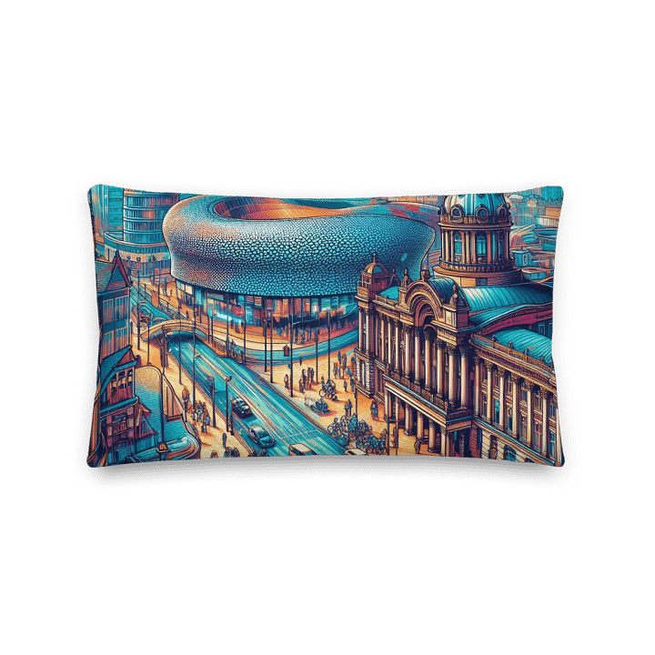 Urban Vibes Premium Pillow | AI Design Birmingham city england product image (2)