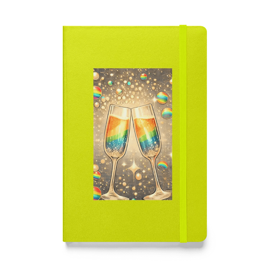 Rainbow Champagne Celebration Journal / Guestbook - LIME product image (1)