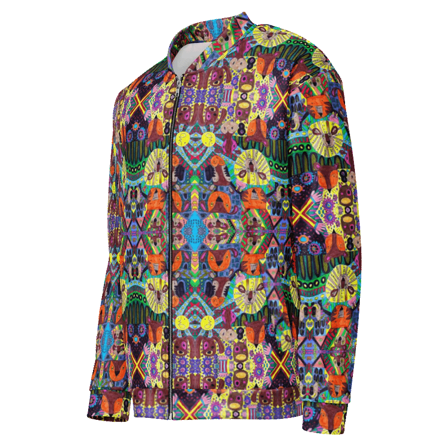 Abstract Doodle Animals Unisex Bomber Jacket product image (9)