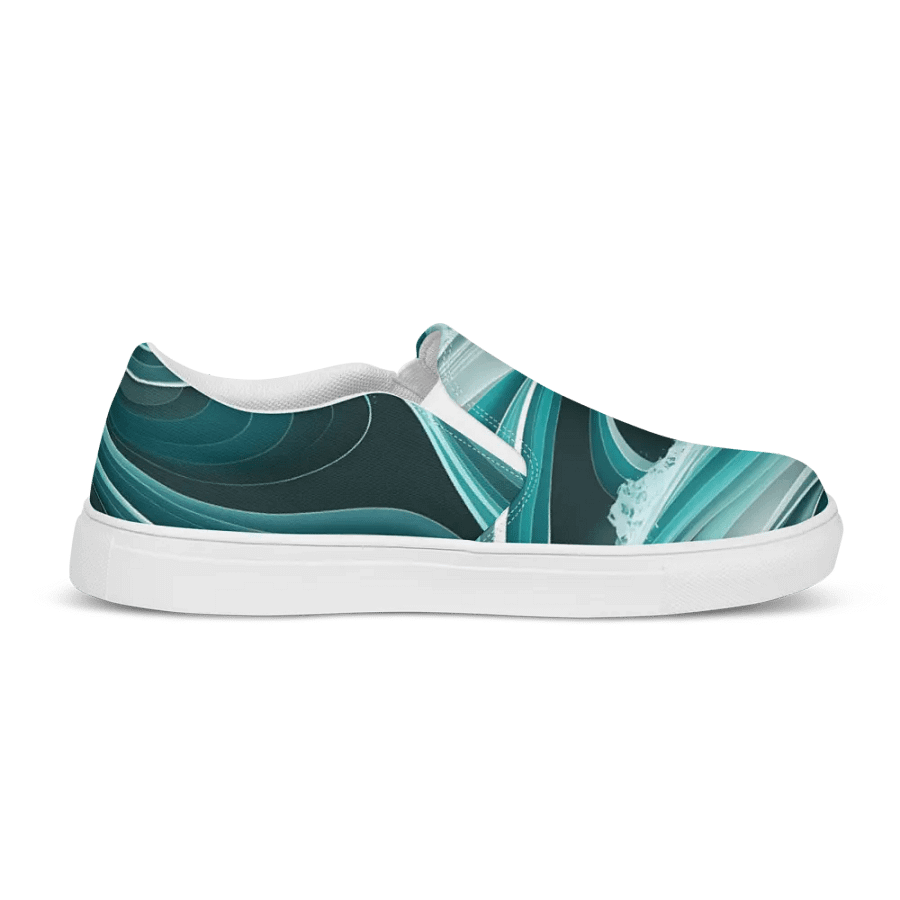 Ocean Waves Men's Slip-On Canvas Shoes product image (7)