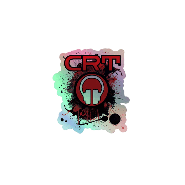CRT Paint Splatter Holographic Sticker product image (1)