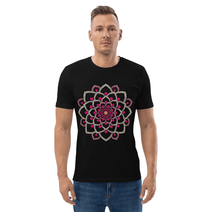 Simple Pink Mandala Organic Cotton T-Shirt product image (2)