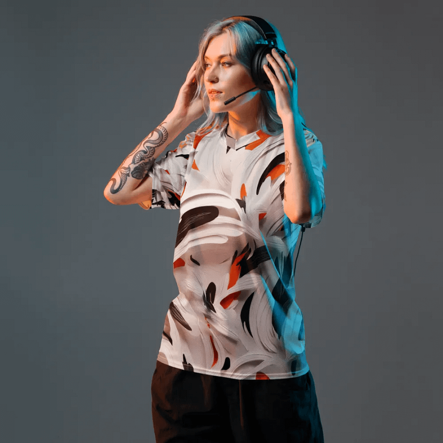 Abstract pattern t shirt product image (9)