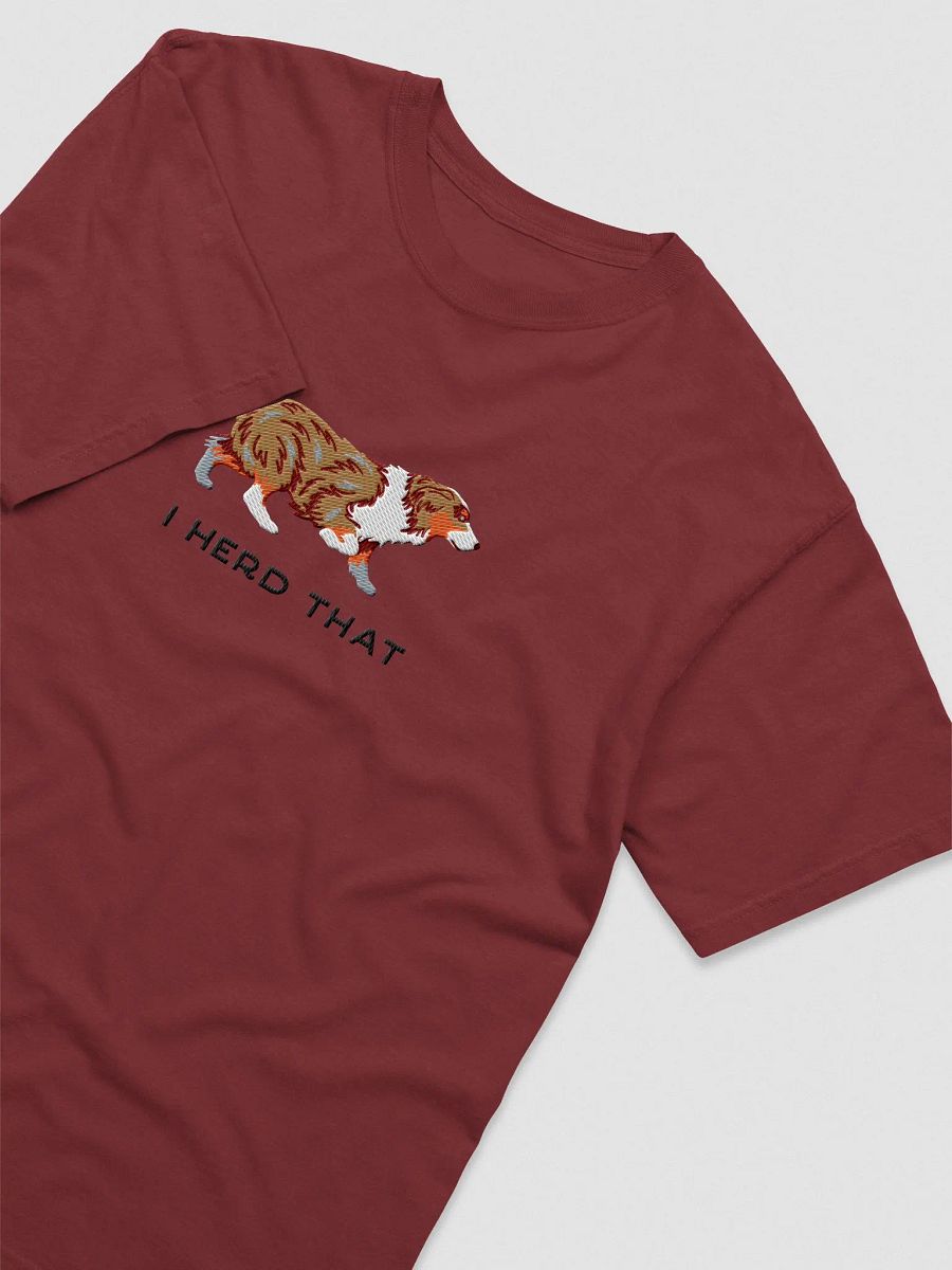 I Herd That T-Shirt(Embroidered) of an Australian Shepherd(Red Merle) product image (8)