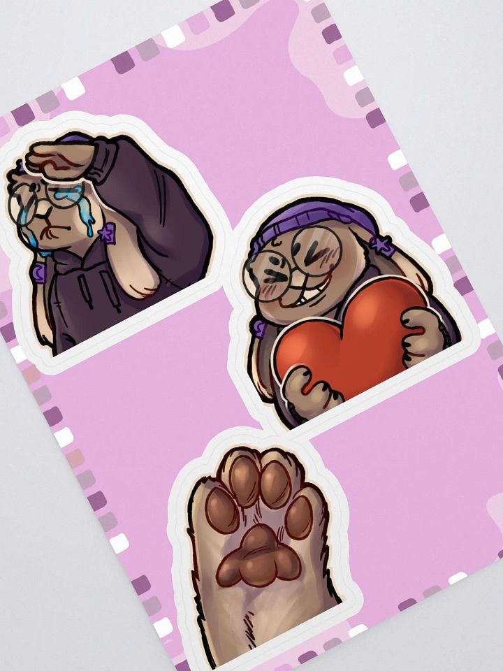Flammtastic Sticker Sheet 4 (Salute, Heart, Beans) product image (1)