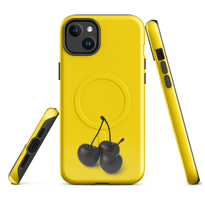 Yellow Black Cherry Cherry Cherries MagSafe® Tough iPhone® Case product image (1)