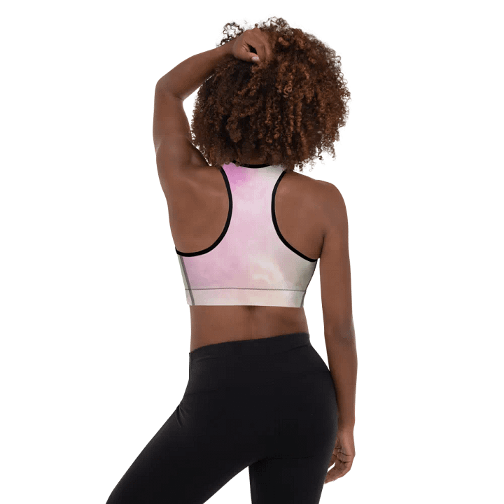 Blur cloud rainbow Design Padded Sports Bra - v4 product image (2)