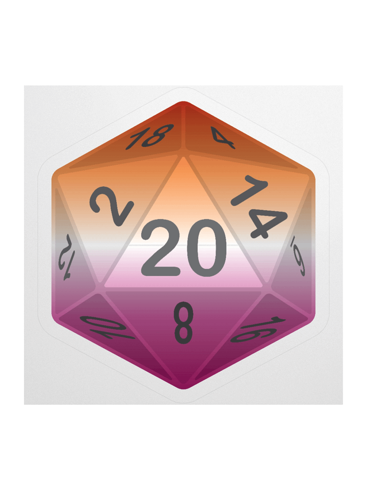 Lesbian Pride D20 Sticker product image (1)