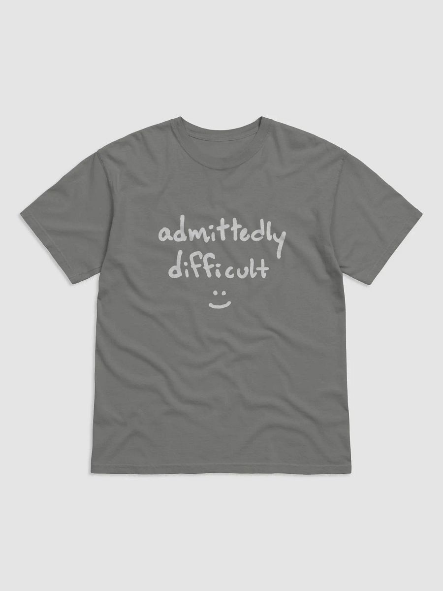 admittedly difficult (white) garment-dyed tee product image (1)