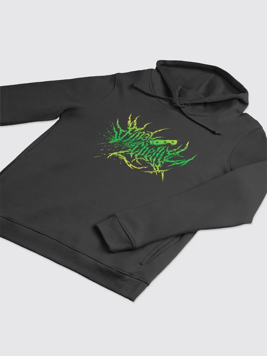Keep It Metal Green Logo Womens Organic Printed Hoodie product image (3)