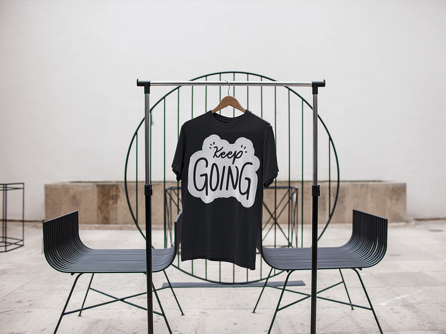 Keep Going Black Unisex T-Shirt product image (3)